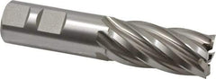 Hertel - 29/32", 1-7/8" LOC, 7/8" Shank Diam, 4-1/8" OAL, 6 Flute, High Speed Steel Square End Mill - Single End, Uncoated - Benchmark Tooling