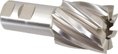 Hertel - 1-7/8", 2" LOC, 1-1/4" Shank Diam, 4-1/2" OAL, 8 Flute, High Speed Steel Square End Mill - Single End, Uncoated, Spiral Flute, 30° Helix, Right Hand Cut, Right Hand Flute - Benchmark Tooling