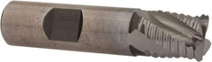 Hertel - 5/8" Diam, Coarse Pitch, 5/8" LOC, 4 Flute Cobalt Roughing Square End Mill - Uncoated, 2-3/4" OAL, 5/8" Shank Diam, Single End, Centercutting, 30° Helix - Benchmark Tooling