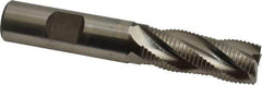 Hertel - 5/8" Diam, Fine Pitch, 1-5/8" LOC, 4 Flute Cobalt Roughing Square End Mill - Uncoated, 3-3/4" OAL, 5/8" Shank Diam, Single End, Centercutting, 30° Helix - Benchmark Tooling