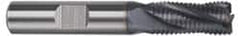 Niagara Cutter - 3/4" Diam, Fine Pitch, 1-1/4" LOC, 4 Flute Cobalt Roughing Square End Mill - TiCN Finish, 3-1/2" OAL, 3/4" Shank Diam, Single End, 30° Helix - Benchmark Tooling