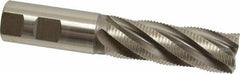 Hertel - 1" Diam, Fine Pitch, 3" LOC, 5 Flute Cobalt Roughing Square End Mill - Uncoated, 5-1/2" OAL, 1" Shank Diam, Single End, Centercutting, 30° Helix - Benchmark Tooling