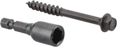 Value Collection - 1/4", 2-1/2" OAL, Hex Head Wood Screw - Steel - Benchmark Tooling