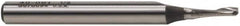 Onsrud - 1/8" Cutting Diam x 3/8" Length of Cut, 1 Flute, Upcut Spiral Router Bit - Uncoated, Right Hand Cut, High Speed Steel, 2-5/8" OAL x 1/4" Shank Diam, Single Edge, 19 to 32° Helix Angle - Benchmark Tooling