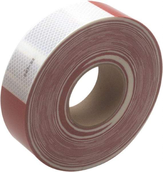 3M - DOT Conspicuity Tape Color: Red and White Tape Material: Pressure Sensitive Adhesive - Benchmark Tooling