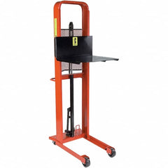 Wesco Industrial Products - 1,000 Lb Capacity, 68" Lift Height, Steel Stacker Manually Operated Lift - Benchmark Tooling
