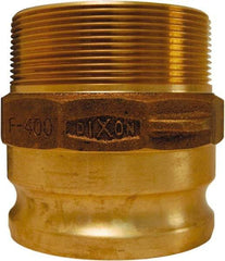 Dixon Valve & Coupling - 2-1/2" Brass Cam & Groove Suction & Discharge Hose Male Adapter Male NPT Thread - Part F, 2-1/2" Thread, 150 Max psi - Benchmark Tooling