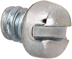 Value Collection - #4-40 UNC, 1/8" Length Under Head Slotted Drive Machine Screw - Fillister Head, Grade J82 Steel, Zinc-Plated Finish, Without Washer - Benchmark Tooling
