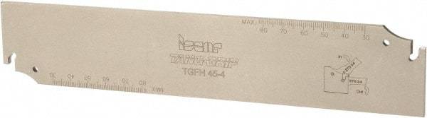 Iscar - 1.7717" Blade Height, 0.134" Blade Width, 8.858" OAL, Neutral Cut, Single End Indexable Cut-Off Blade - TGFH Blade, Tang-Grip Series - Benchmark Tooling