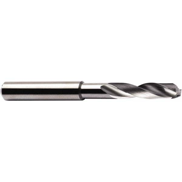 Screw Machine Length Drill Bit: 0.2656″ Dia, 140 °, Solid Carbide Multilayer TiAlN Finish, Right Hand Cut, Spiral Flute, Series SD203A