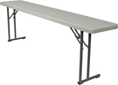 NPS - 96" Long x 18" Wide x 29-1/2" High, Lightweight Folding Table - Speckled Gray - Benchmark Tooling