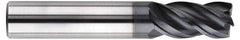 SGS - 3/8", 4 Flute, Single End, Solid Carbide, 0.04" Corner Radius End Mill - 2-1/2" OAL, Right Hand Flute, 15/32" LOC, Right Hand Cut, 1" Extended Reach - Benchmark Tooling