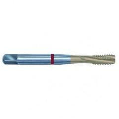 6-40 2B 3-Flute PM Cobalt Red Ring Semi-Bottoming 15 degree Spiral Flute Tap-TiN - Benchmark Tooling