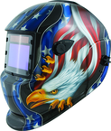 #41265 - Solar Powered Welding Helmet - Eagle/Flag - Replacement Lens: 4.5x3.5" Part # 41264 - Benchmark Tooling