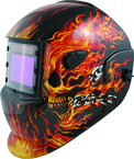 #41266 - Solar Powered Welding Helmet - Flames - Replacement Lens: 4.5x3.5" Part # 41264 - Benchmark Tooling