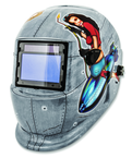 #41288 - Solar Powered Auto Darkening Welding Helment; Pin Up Girl Graphics - Benchmark Tooling