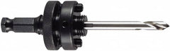 M.K. MORSE - 1-1/4 to 6" Tool Diam Compatibility, Hex Shank, High Speed Steel Integral Pilot Drill, Hole Cutting Tool Arbor - 7/16" Min Chuck, Hex Shank Cross Section, Quick-Change Attachment, For 1-1/4 to 6" Hole Saws - Benchmark Tooling