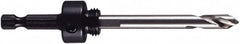 M.K. MORSE - 9/16 to 1-3/16" Tool Diam Compatibility, Hex Shank, High Speed Steel Integral Pilot Drill, Hole Cutting Tool Arbor - 1/4" Min Chuck, Hex Shank Cross Section, Threaded Shank Attachment, For 9/16 to 1-3/16" Hole Saws - Benchmark Tooling