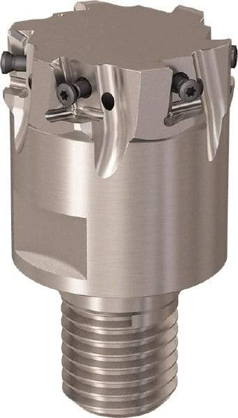 Seco - 40mm Cut Diam, 8mm Max Depth of Cut, 40mm OAL, Indexable Square Shoulder Slot Milling End Mill - M20 Modular Connection, 90° Lead Angle, Through Coolant, Series R217.94 - Benchmark Tooling