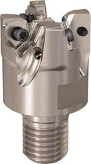 Seco - 40mm Cut Diam, 7mm Max Depth of Cut, 40mm OAL, Indexable Square Shoulder Slot Milling End Mill - M20 Modular Connection, 90° Lead Angle, Through Coolant, Series R217.96 - Benchmark Tooling