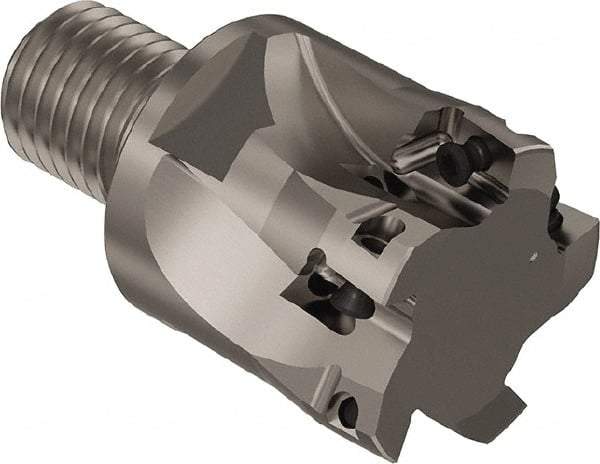 Seco - 40mm Cut Diam, 11mm Max Depth of Cut, 40mm OAL, Indexable Square Shoulder Slot Milling End Mill - M20 Modular Connection, 90° Lead Angle, Through Coolant, Series R217.69 - Benchmark Tooling