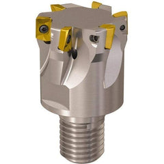 Seco - 40mm Cut Diam, 9mm Max Depth of Cut, 40mm OAL, Indexable Square Shoulder Slot Milling End Mill - M20 Modular Connection, 90° Lead Angle, Through Coolant, Series R217.69 - Benchmark Tooling