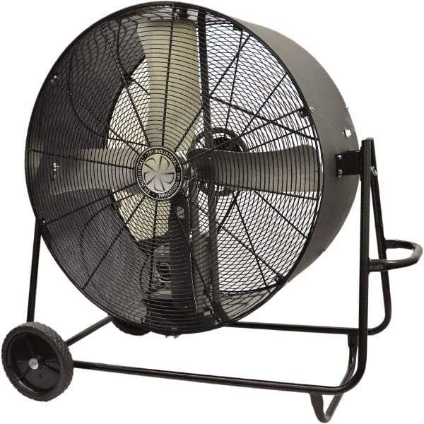 TPI - 48" Blade, Belt Drive, 1 hp, 14,400 CFM, Floor Style Blower Fan - 15 Amps, 120 Volts, 1 Speed, Single Phase - Benchmark Tooling