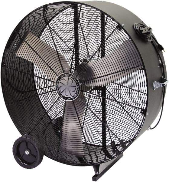 TPI - 36" Blade, Direct Drive, 1/3 hp, 6,500 & 5,400 CFM, Floor Style Blower Fan - 5.5 Amps, 120 Volts, 2 Speed, Single Phase - Benchmark Tooling