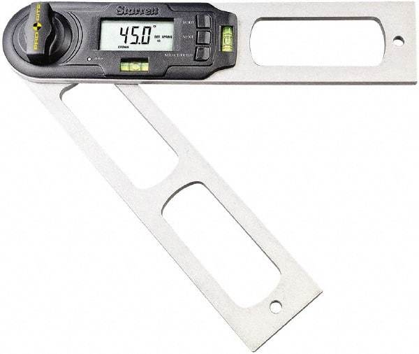 Starrett - 0.1° Resolution Combination Protractor & Inclinometer - 360° Range - Benchmark Tooling