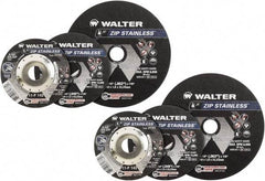 WALTER Surface Technologies - 4-1/2" Aluminum Oxide Cutoff Wheel - 3/64" Thick, 7/8" Arbor, 13,300 Max RPM, Use with Angle Grinders - Benchmark Tooling