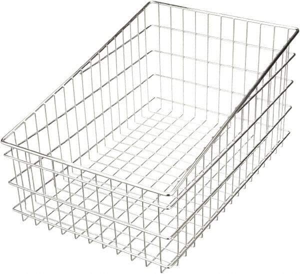 Marlin Steel Wire Products - 16" Deep, Rectangular Steel Wire Basket - 24" Wide x 12" High - Benchmark Tooling