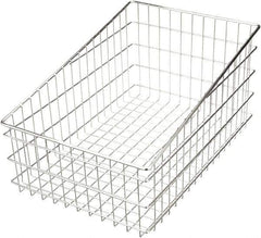 Marlin Steel Wire Products - 16" Deep, Rectangular Steel Wire Basket - 24" Wide x 12" High - Benchmark Tooling