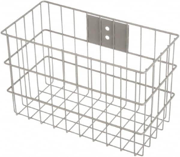 Marlin Steel Wire Products - 7" Deep, Rectangular Steel Wire Basket - 14" Wide x 9" High - Benchmark Tooling