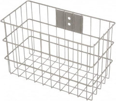 Marlin Steel Wire Products - 7" Deep, Rectangular Steel Wire Basket - 14" Wide x 9" High - Benchmark Tooling