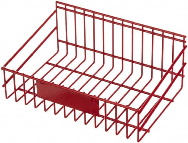 Marlin Steel Wire Products - Red Wall Storage System - 10-3/4" Wide x 4-15/32" High x 7-3/4" Deep - Benchmark Tooling