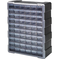 Quantum Storage - 60 Drawer, Small Parts Drawer Cabinet System - 18-3/4" Deep x 6-1/4" Wide x 15" High - Benchmark Tooling