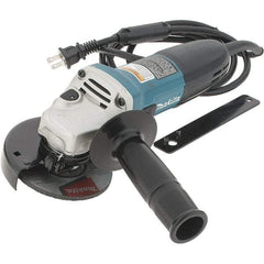 Makita - 4" Wheel Diam, 11,000 RPM, Corded Angle & Disc Grinder - M10x1.5 Spindle - Benchmark Tooling