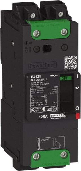 Square D - 20 Amp, 600Y/347 VAC, 3 Pole, Unit Mount B-Frame Circuit Breaker - Thermal-Magnetic Trip, 25 kA at 240 VAC, 18 kA at 277 VAC, 14 kA at 600Y/347 VAC Breaking Capacity, 14-3/0 AWG - Benchmark Tooling