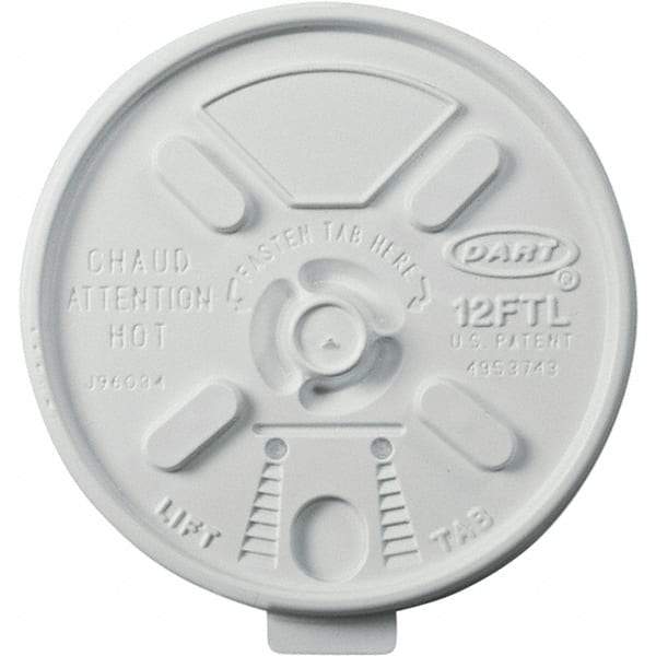 DART - Foam Lids for 10-14 oz Foam Cups - White - Benchmark Tooling