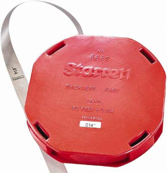 Starrett - Feeler Stock Rolls Thickness (Decimal Inch): 0.0140 Overall Length (Meters): 7.60 - Benchmark Tooling