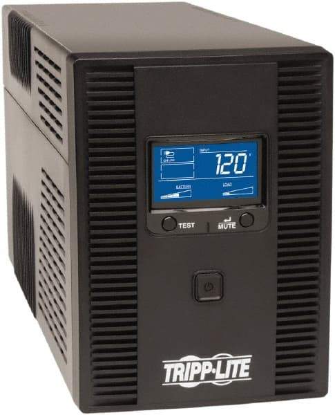 Tripp-Lite - 15 Amp, 1,500 VA, Tower Mount Line Interactive Backup Uninterruptible Power Supply - Backup 7-1/2 min with Full Load & 24 min with Half Load, 120 VAC Input & Output, 810 Watt Output, 1 Phases, 8 Outlets - Benchmark Tooling