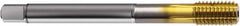 Guhring - M20x2.50 Metric 6HX D14/D15 Thread Limit Bottoming Thread Forming Tap - Powdered Metal High Speed Steel, TiN Finish, 140mm OAL, Right Hand Thread, Series 1727 - Benchmark Tooling