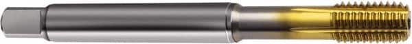 Guhring - M4x0.70 Metric 6HX D6/D7 Thread Limit Bottoming Thread Forming Tap - Powdered Metal High Speed Steel, TiN Finish, 63mm OAL, Right Hand Thread, Series 1725 - Benchmark Tooling