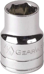 GearWrench - 3/8", 3/8" Drive, Standard Hand Socket - 6 Points, 0.984" OAL, Alloy Steel, Full Polish Finish - Benchmark Tooling