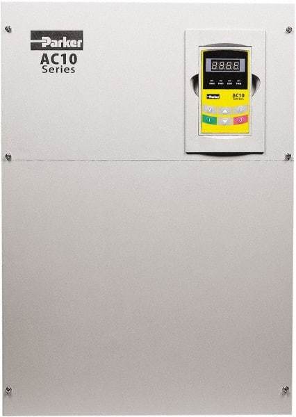 Parker - Three Phase, 460 Volt, 125 hp, Variable Frequency Drive - 16.14" Wide x 11.81" Deep x 24" High, IP20 - Benchmark Tooling