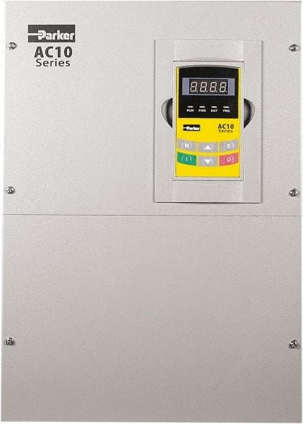 Parker - Three Phase, 460 Volt, 50 hp, Variable Frequency Drive - 12.4" Wide x 9.21" Deep x 18" High, IP20 - Benchmark Tooling