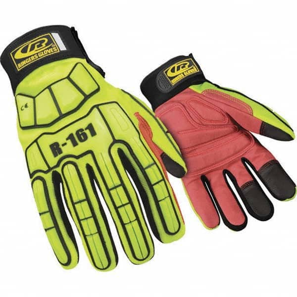 Ringers Gloves - Size 2XL (12) Spandex High Visibility Work Gloves - Benchmark Tooling