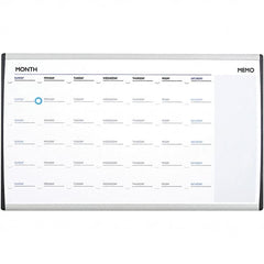 Quartet - 18" High x 30" Wide Magnetic Dry Erase Calendar - Steel, Includes Mounting Kit - Benchmark Tooling