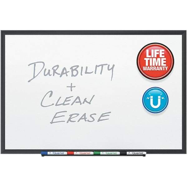 Quartet - 36" High x 60" Wide Magnetic Dry Erase Board - Porcelain, Includes (4) Dry-Erase Markers & Mounting Hardware - Benchmark Tooling