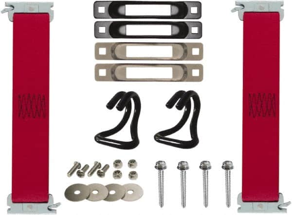 Snap-Loc - 1' Long x 2" Diam, Red Tie Down Strap Kit - Benchmark Tooling
